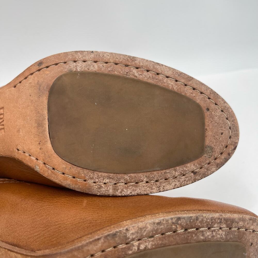 FRYE Boots Size 7.5 Naomi Pickstitch Brown Block Heeled Leather Bootie Zipper - Picture 16 of 16